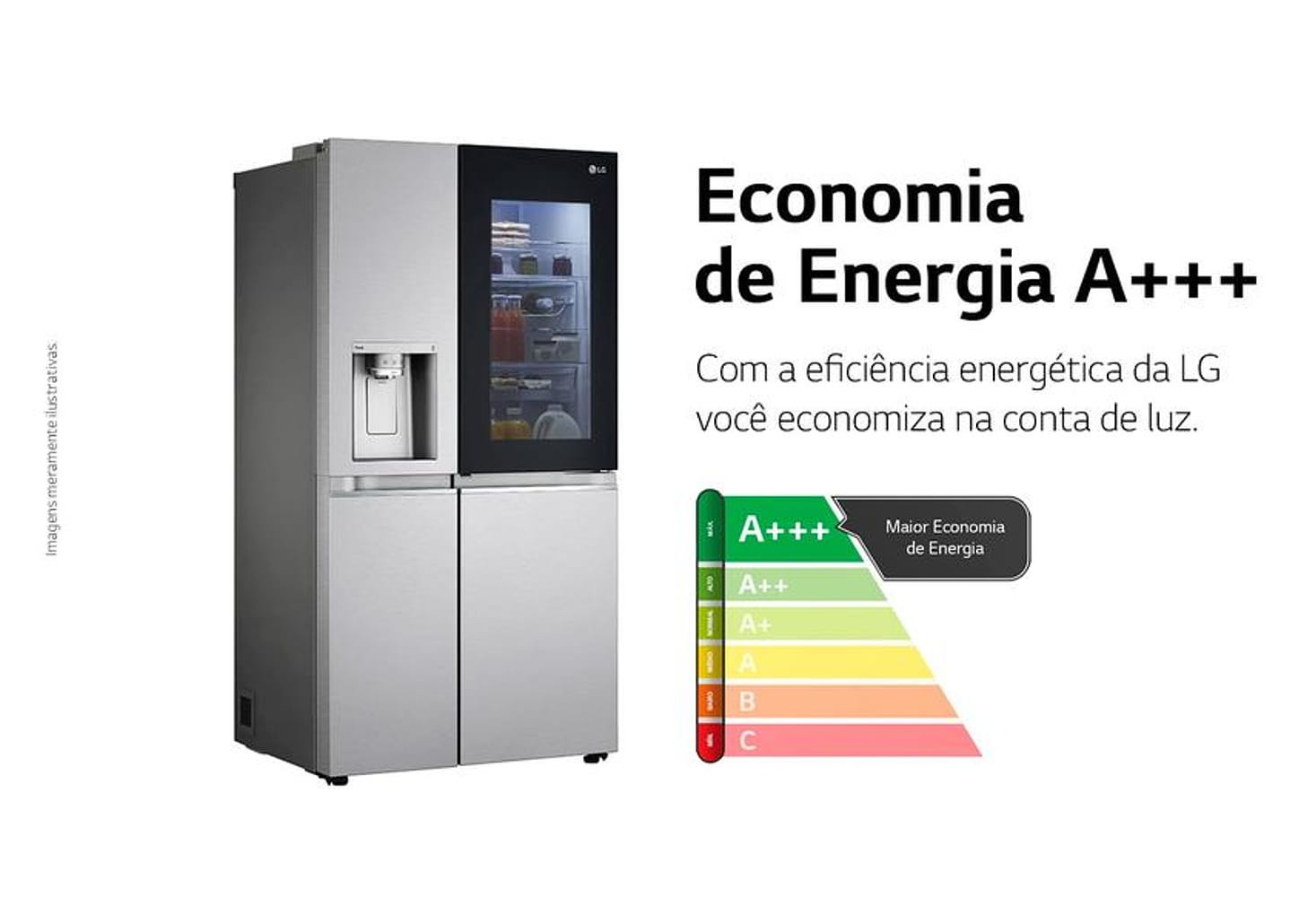 Geladeira/Refrigerador LG Frost Free Side by Side 598L com Dispenser de Água GC-X257C