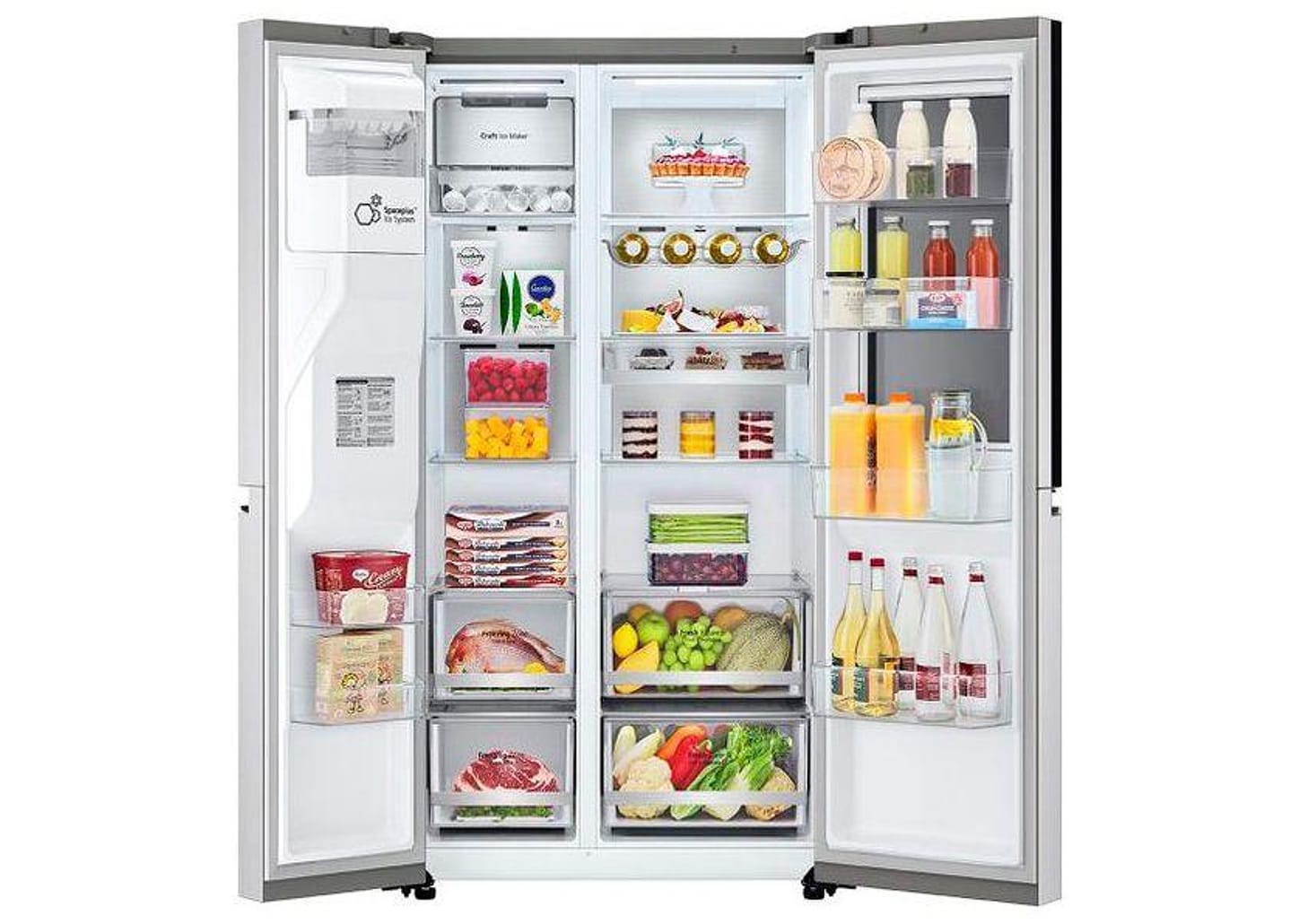 Geladeira/Refrigerador LG Frost Free Side by Side 598L com Dispenser de Água GC-X257C