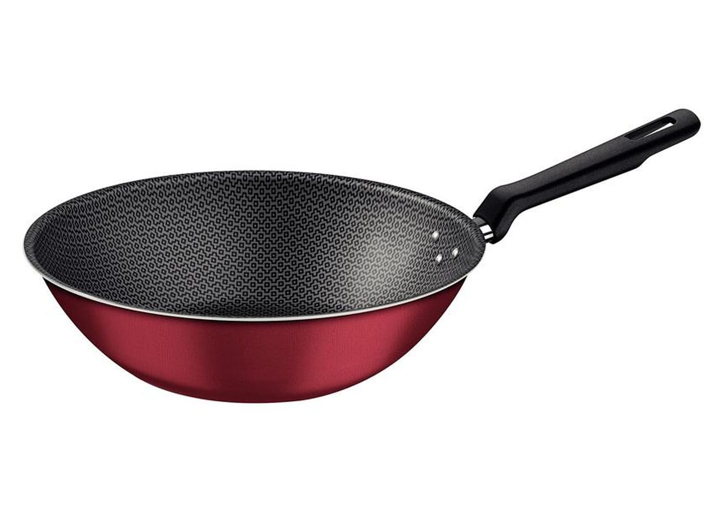Frigideira Wok Antiaderente Tramontina de Alumínio Funda Loreto Vermelha 28cm