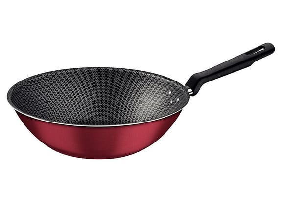 Frigideira Wok Antiaderente Tramontina de Alumínio Funda Loreto Vermelha 28cm