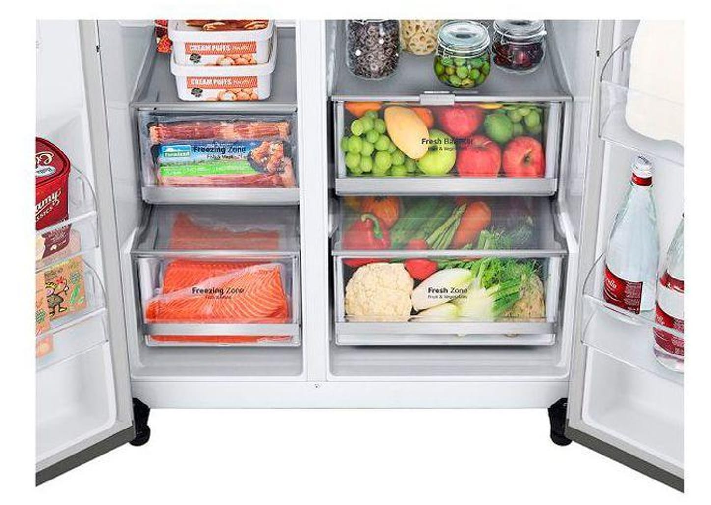 Geladeira/Refrigerador LG Frost Free Side by Side 598L com Dispenser de Água GC-X257C