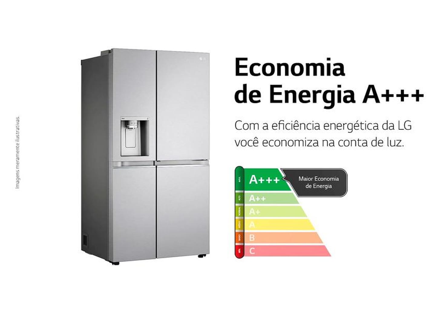 Geladeira/Refrigerador LG Frost Free Smart - Side by Side 611L com Dispenser de Água GC-L257S