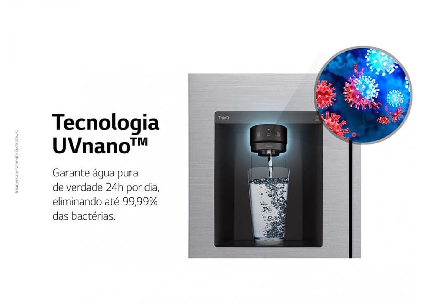 Geladeira/Refrigerador LG Frost Free Smart - Side by Side 611L com Dispenser de Água GC-L257S