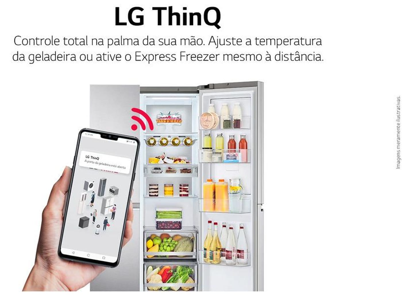 Geladeira/Refrigerador LG Frost Free Smart - Side by Side 611L com Dispenser de Água GC-L257S