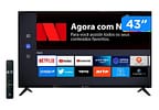 Smart TV 43” Full HD DLED Vizzion LE43DF20 - IPS Wi-Fi 2 HDMI 2 USB