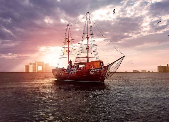 Presentes para a lua de mel Jantar Romântico Columbus De Cancun à bordo