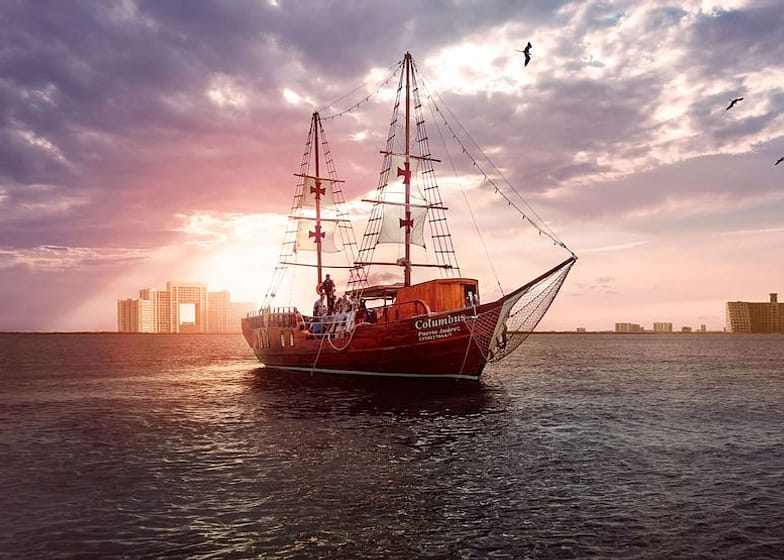 Jantar Romântico Columbus De Cancun à bordo
