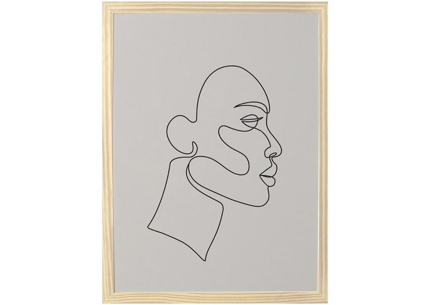 Quadro Decorativo Minimalistas Rosto Linhas 34,5x46,5cm Design Up Living