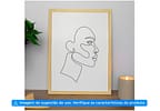 Quadro Decorativo Minimalistas Rosto Linhas 34,5x46,5cm Design Up Living