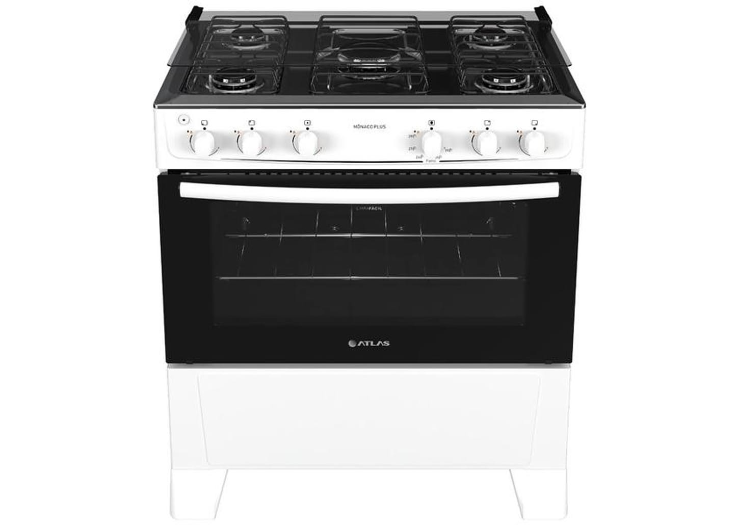 Fogão 5 Bocas Atlas Branco Acendimento Automático - Mônaco Plus