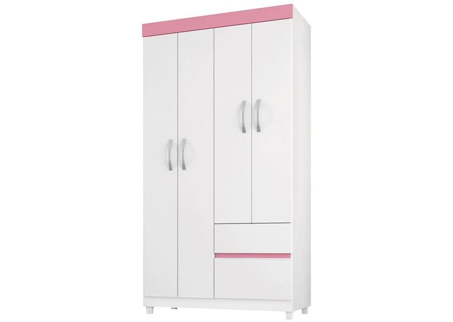 Guarda-roupa Solteiro 4 Portas 2 Gavetas Demóbile Lotus