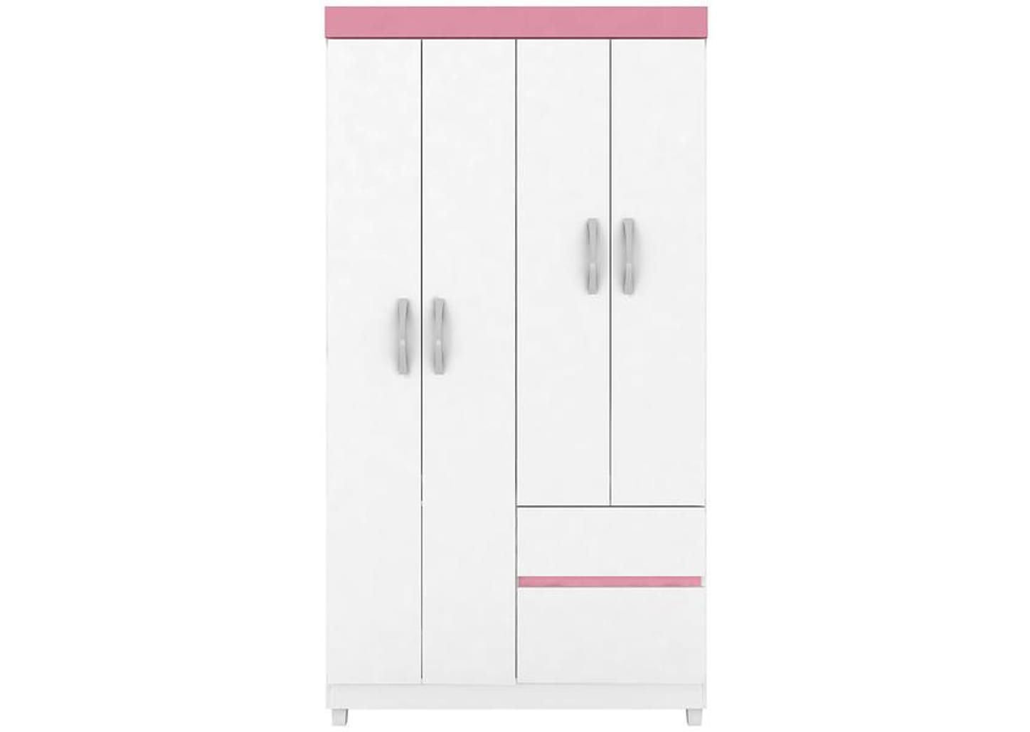 Guarda-roupa Solteiro 4 Portas 2 Gavetas Demóbile Lotus