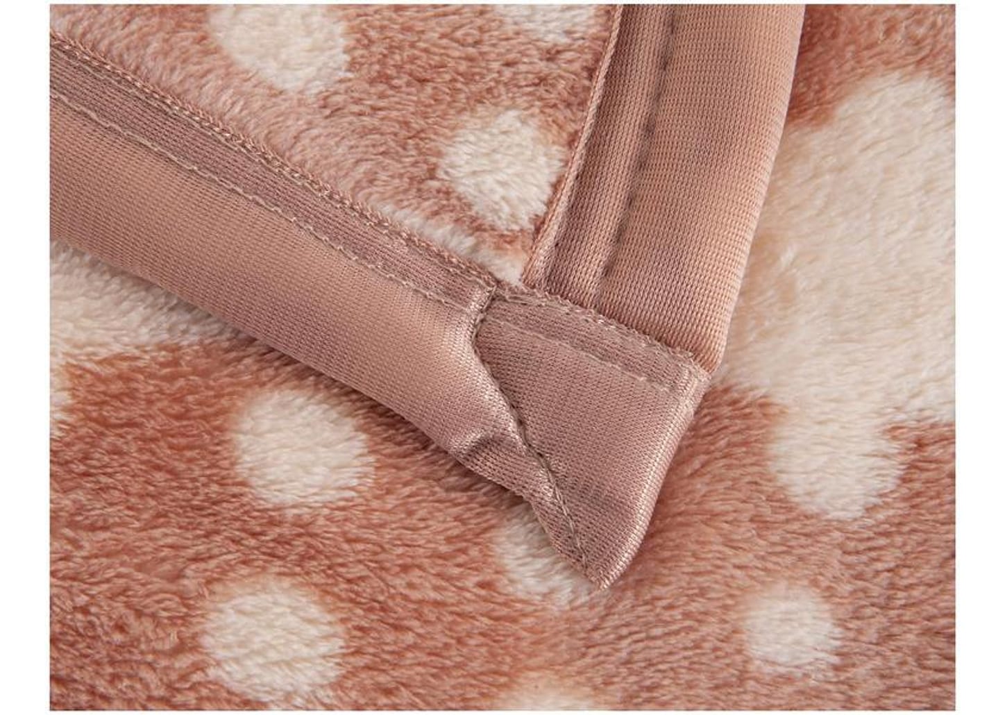 Cobertor Casal Poliéster Dyuri Plus Nilo Bege e Rose