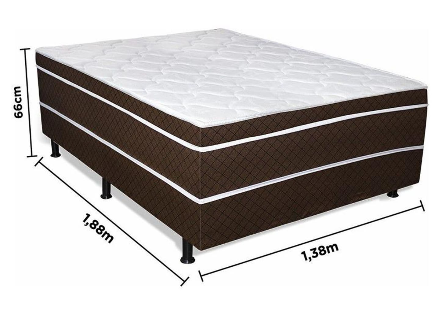 Cama Box Casal Aiam Colchões 54x138x188cm - Girassol