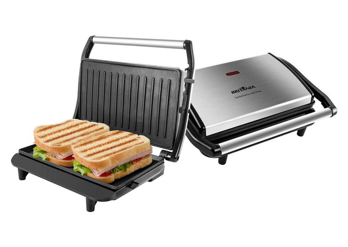 Sanduicheira/Grill Britânia BGR27I Preta 850W - Antiaderente