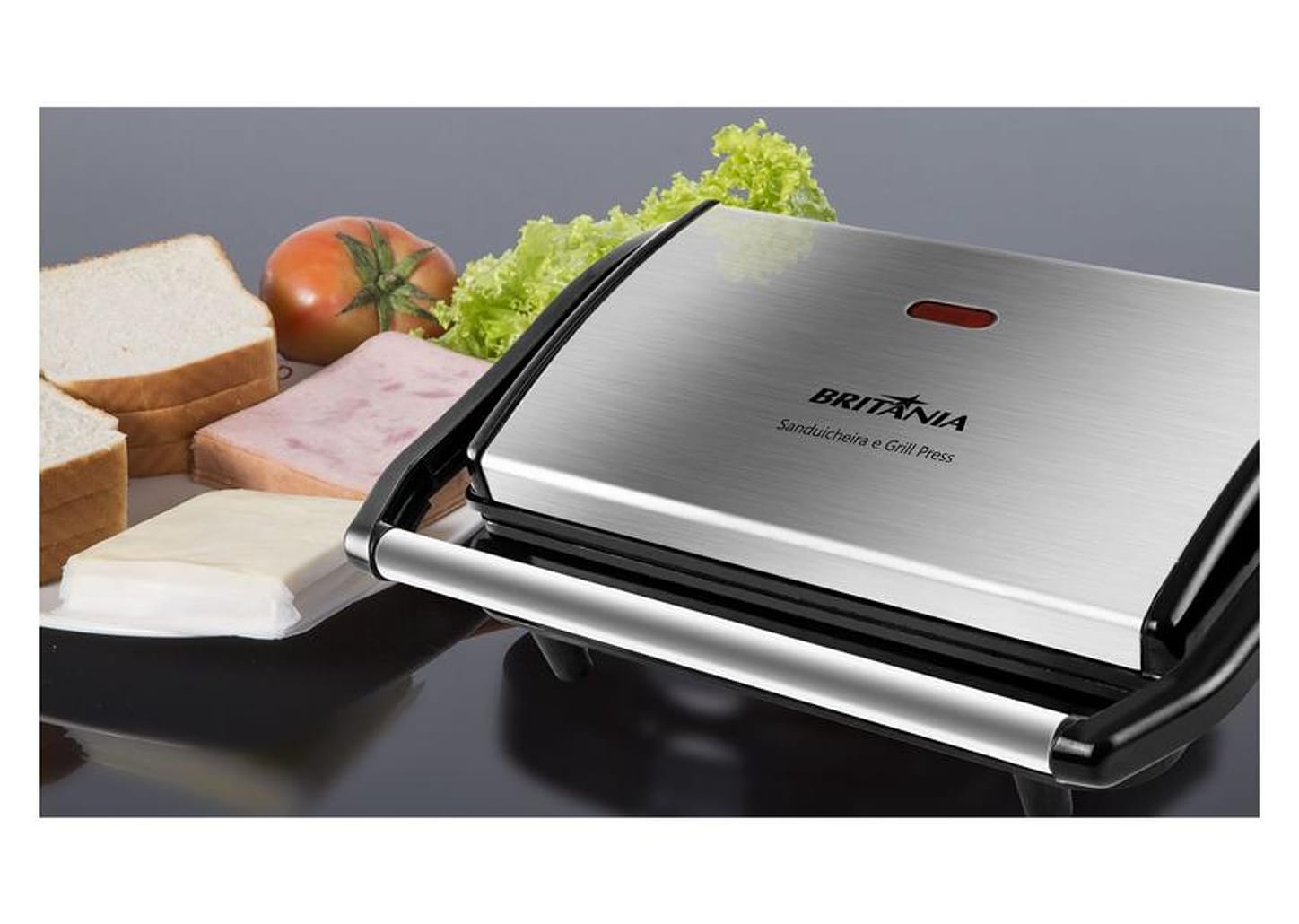Sanduicheira/Grill Britânia BGR27I Preta 850W - Antiaderente