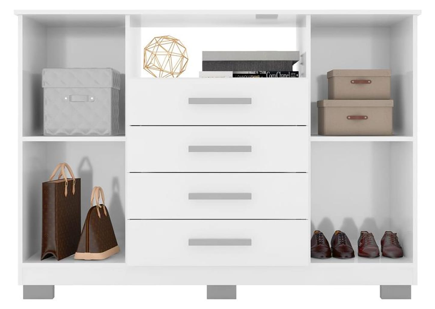 Cômoda 4 Gavetas 2 Portas Araplac Nairóbi