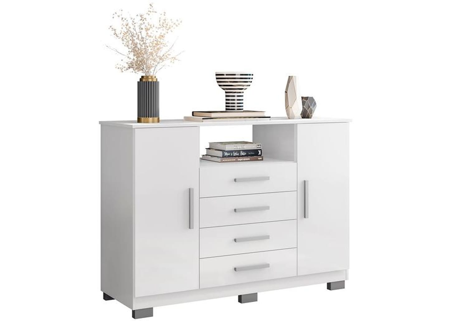 Cômoda 4 Gavetas 2 Portas Araplac Nairóbi