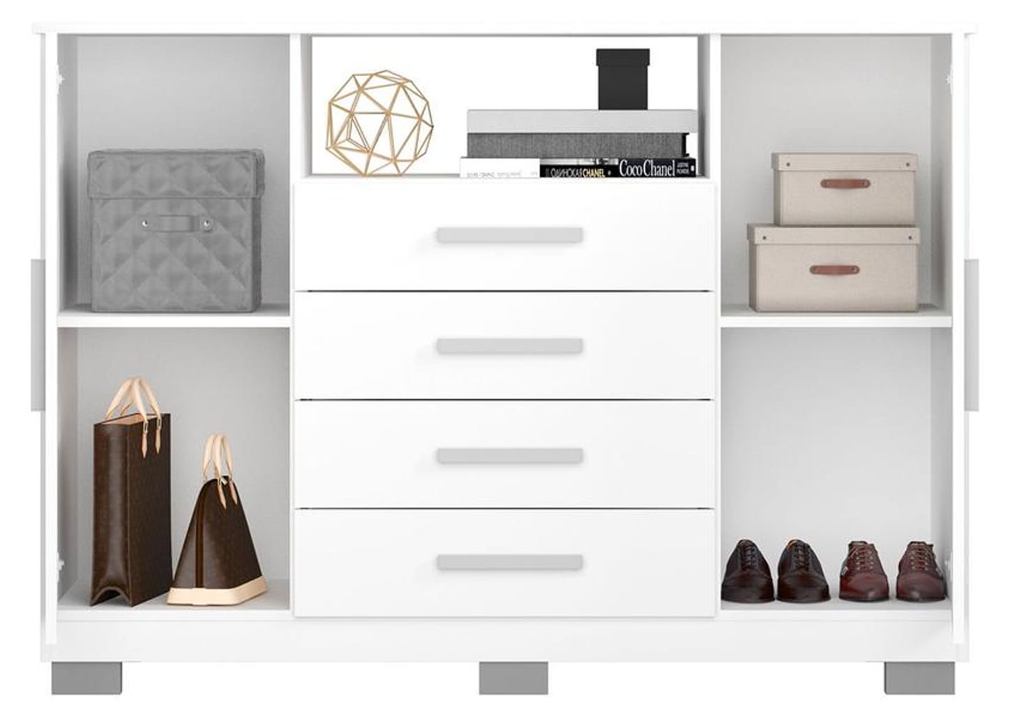 Cômoda 4 Gavetas 2 Portas Araplac Nairóbi