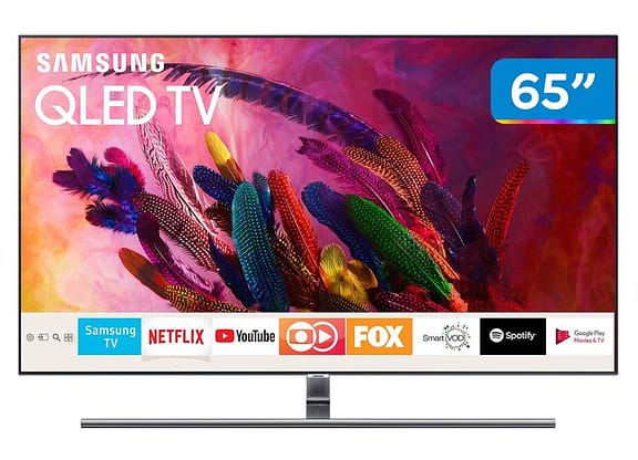 Smart TV 65” 4K QLED Samsung QN65Q7FNAGXZD - Wi-Fi 4 HDMI 3 USB