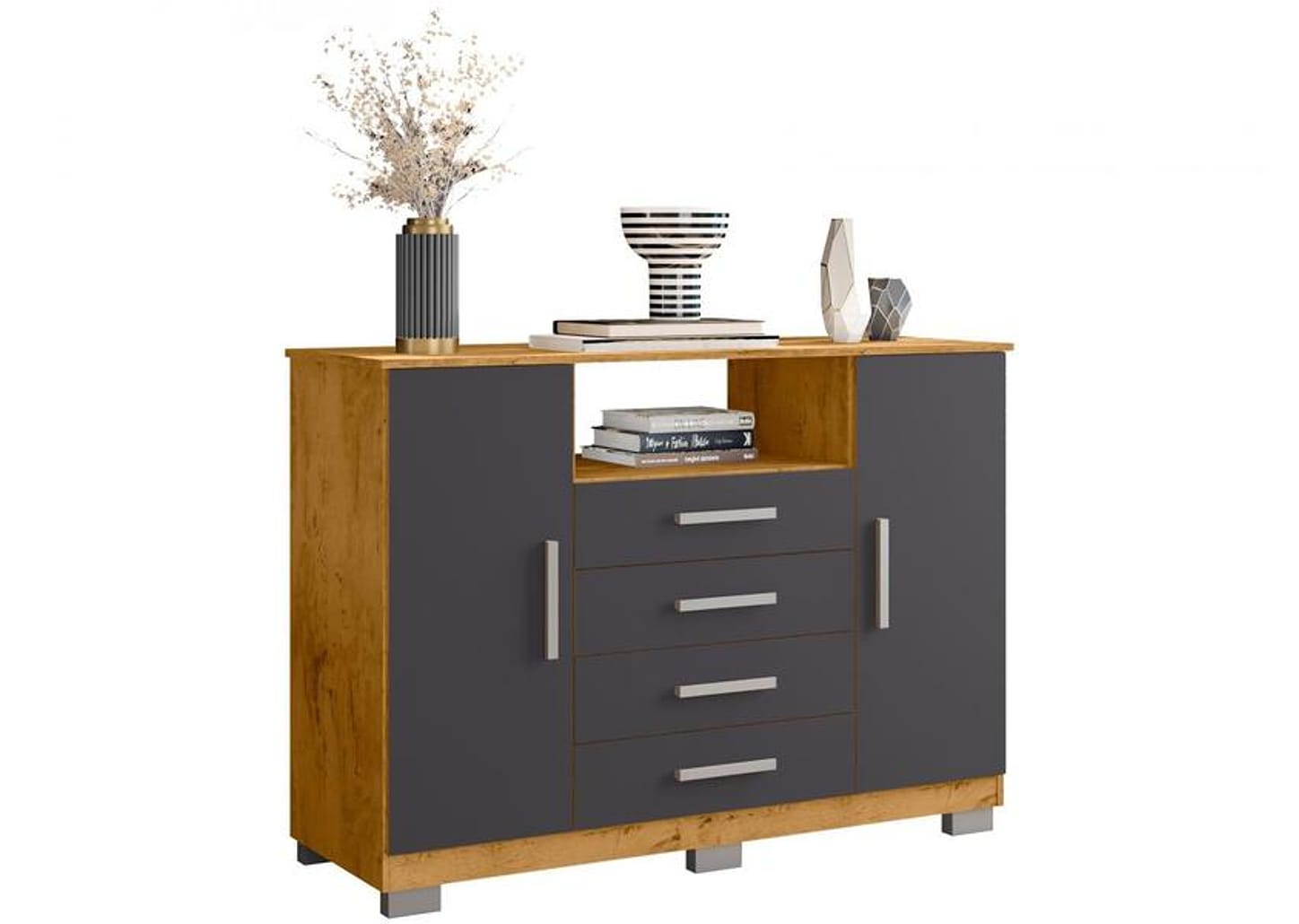 Cômoda 4 Gavetas 2 Portas Araplac Nairóbi