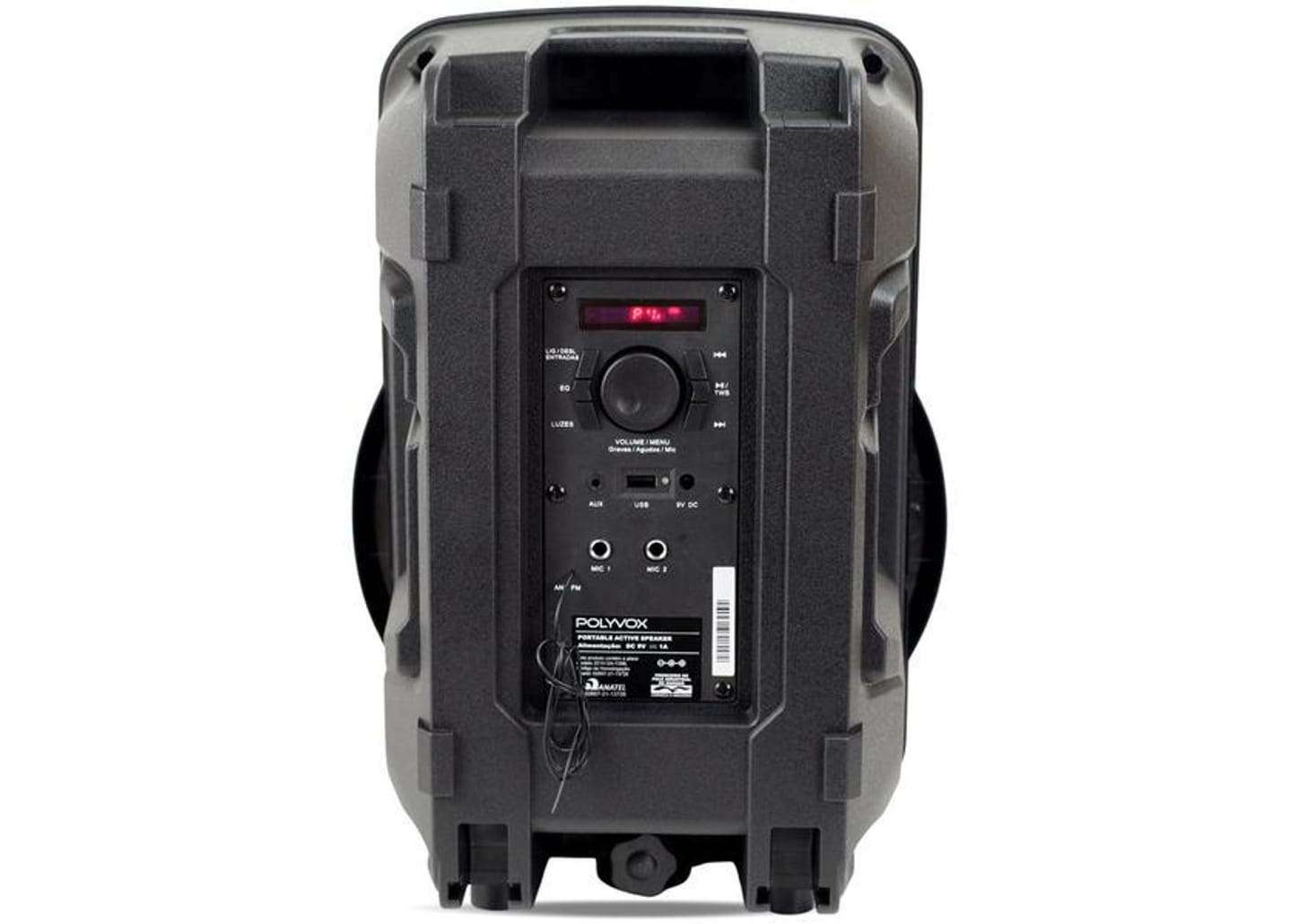 Caixa de Som Polyvox XC 510T Bluetooth Amplificada 300W 10” USB com Tweeter