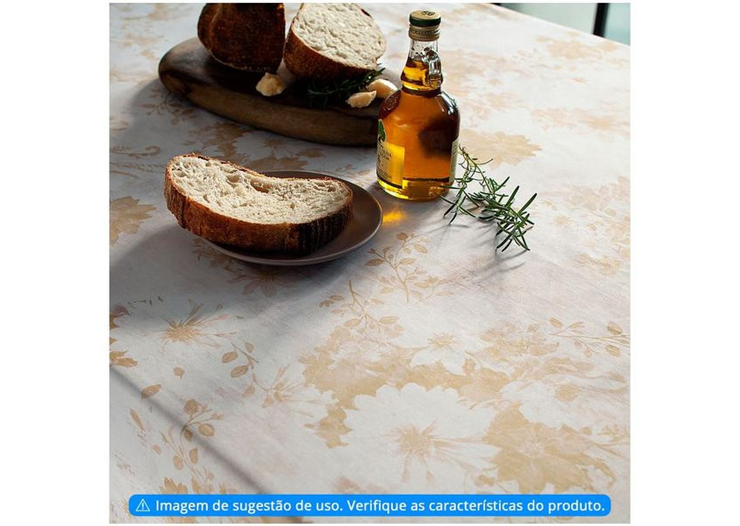 Toalha de Mesa Quadrada Buddemeyer - Impermeável Amarelo Ocre 180x180cm Granthan