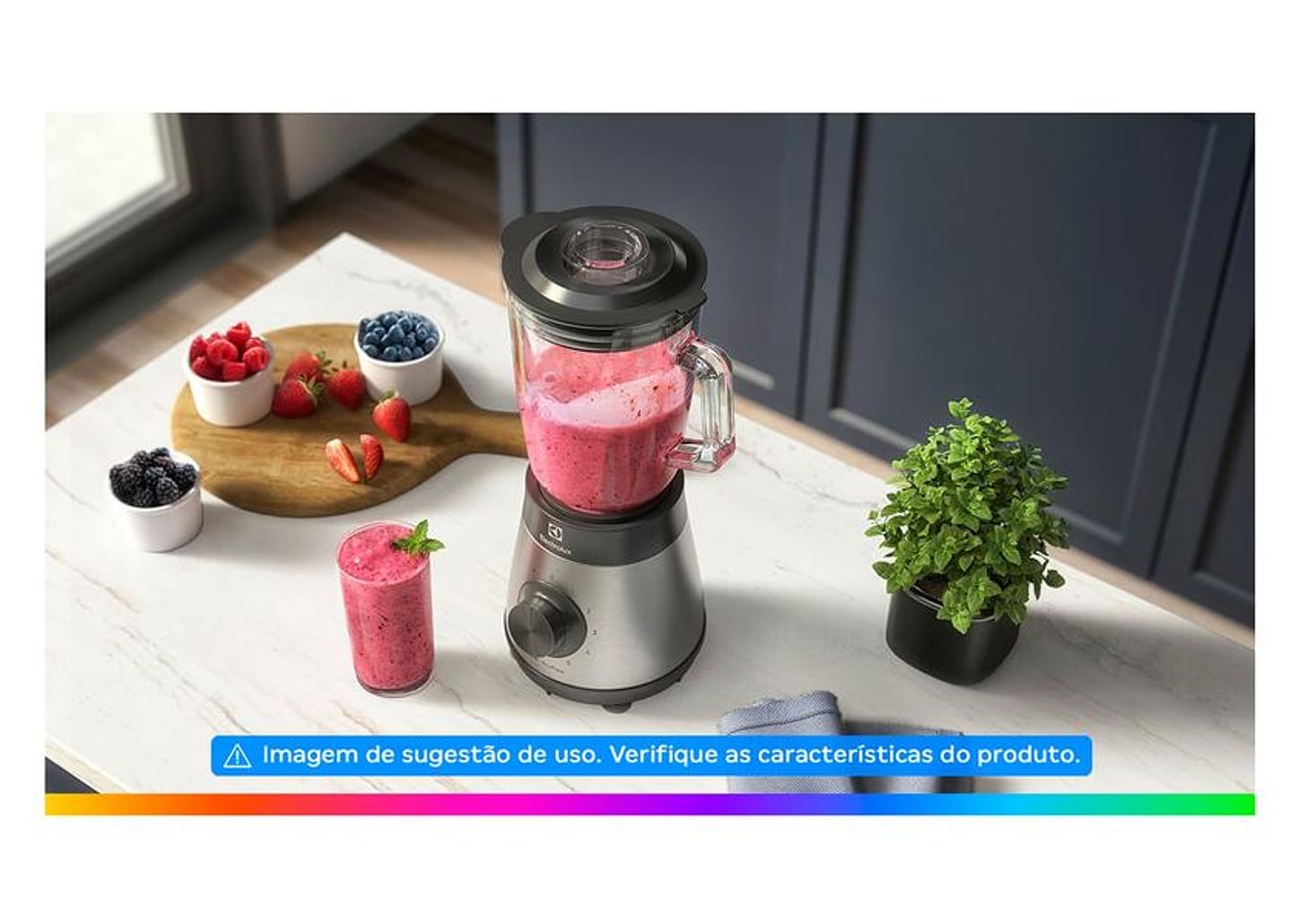 Liquidificador Electrolux Experience EBS30 - Copo de Vidro 5 Velocidades 700W Granite Gray