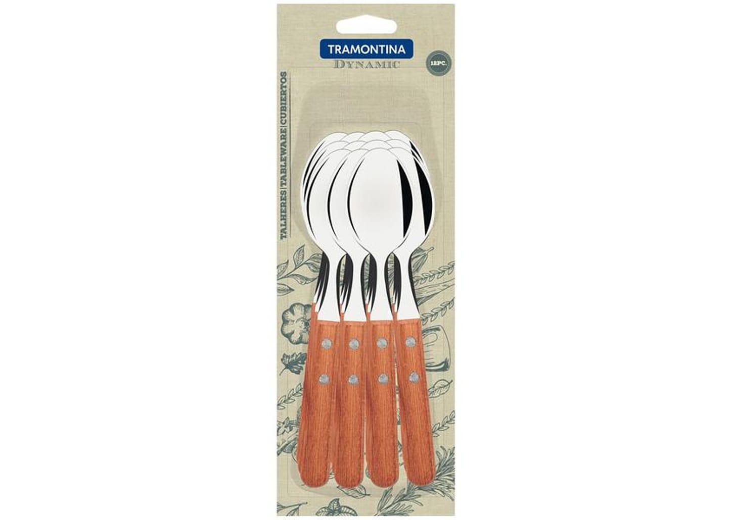 Jogo de Colher Tramontina Dynamic Castanho 12 Peças