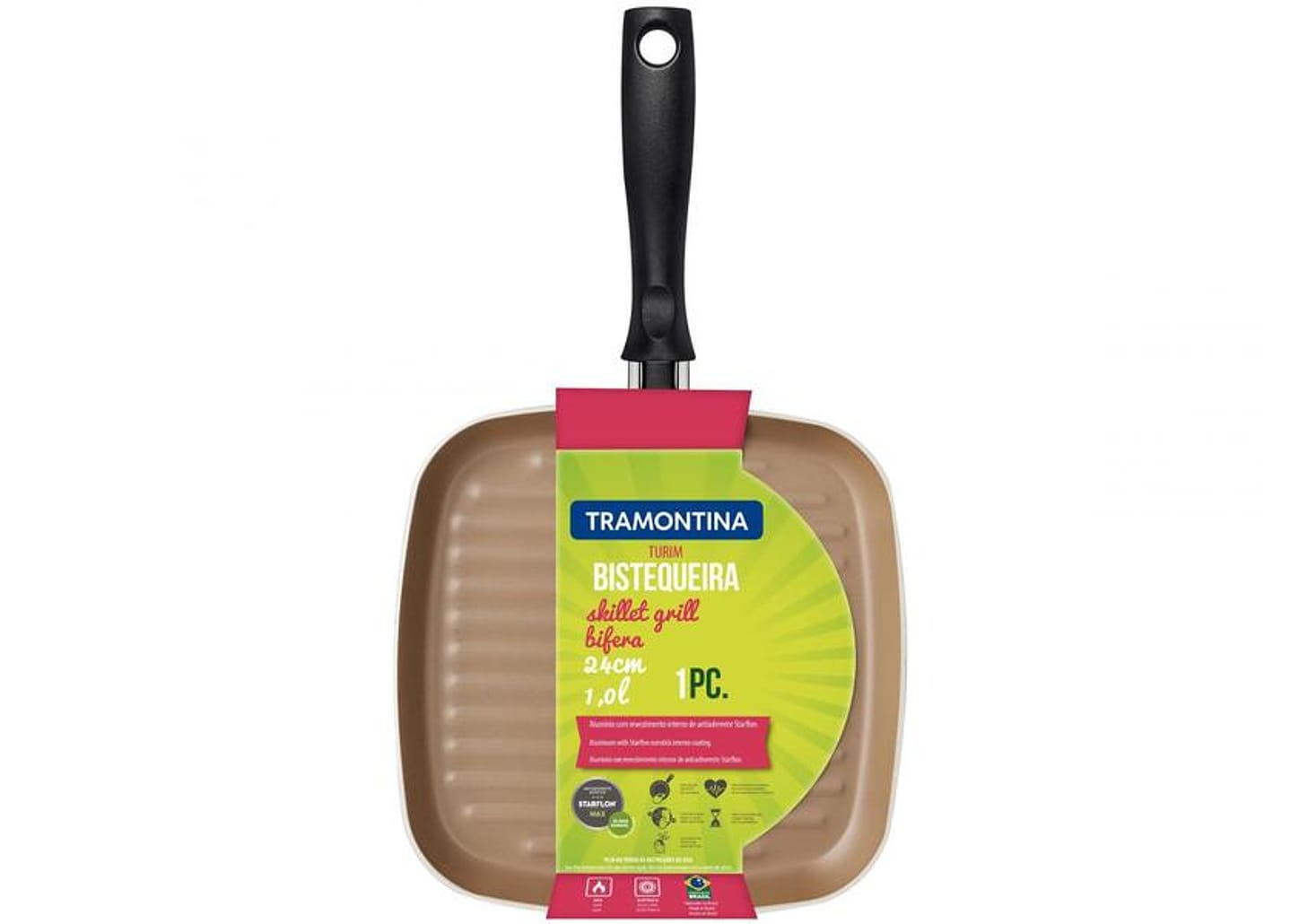 Bistequeira Tramontina Antiaderente de Alumínio 24cm Turim