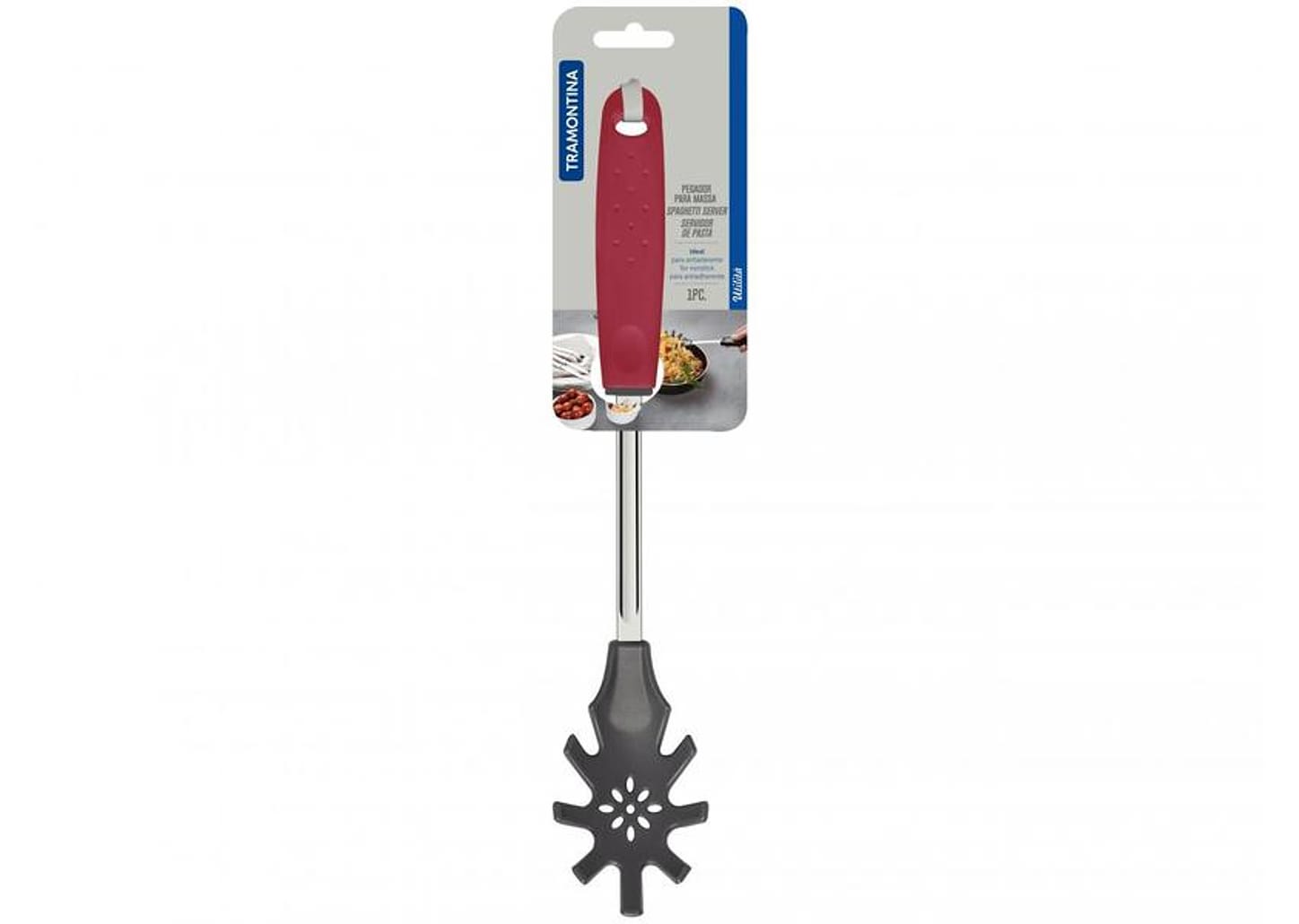 Pegador de Massas Inox e Nylon Tramontina Utilitá - Vermelho