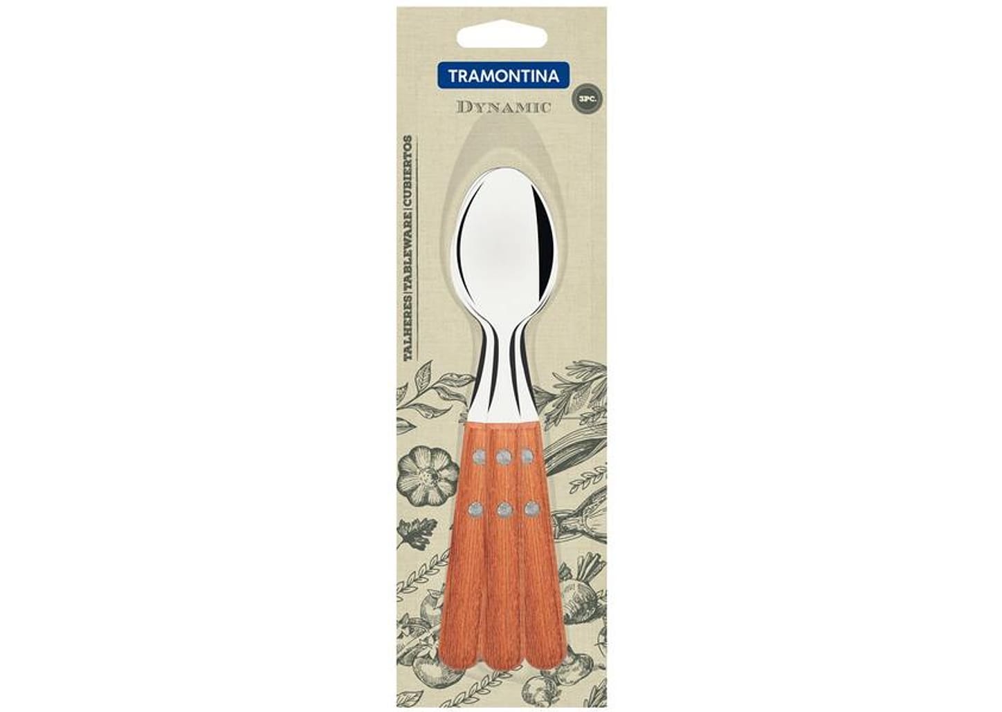 Jogo de Colher Tramontina Dynamic Castanho 3 Peças