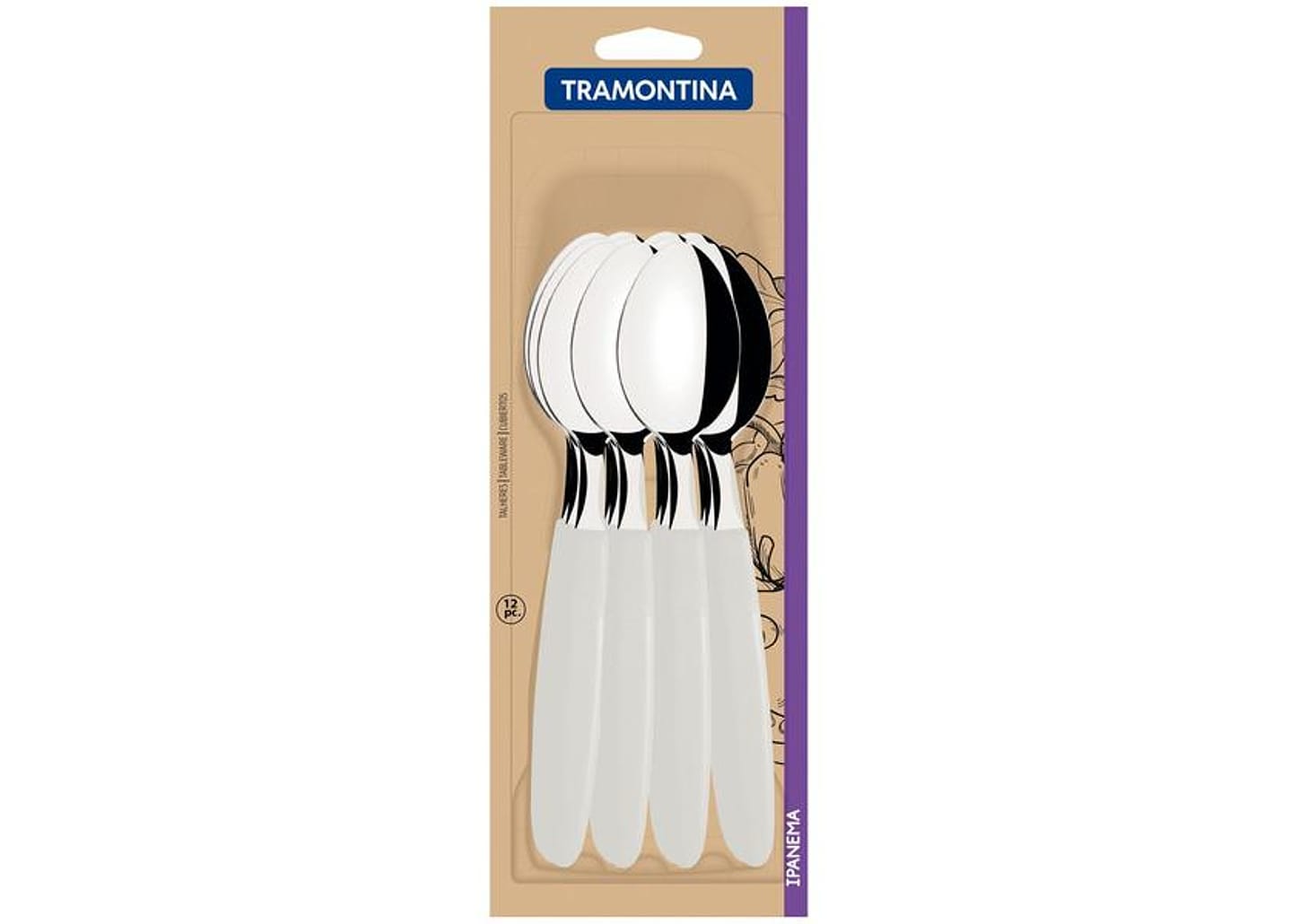 Jogo de Colher Tramontina Ipanema Branco 12 Peças