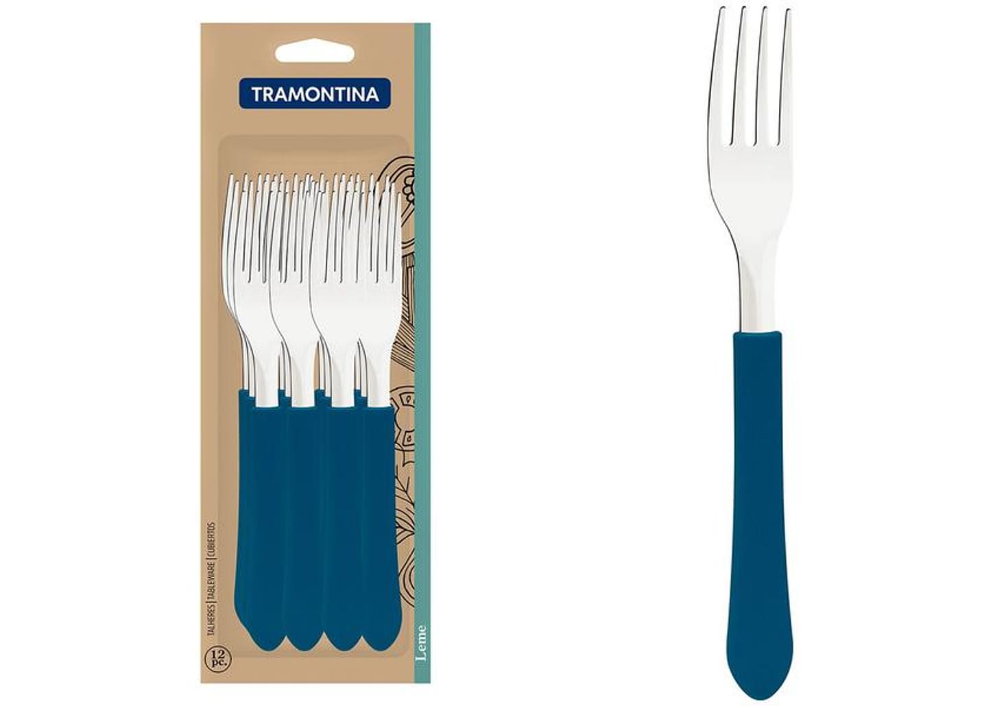 Jogo de Garfos de Mesa Tramontina Inox Leme 12 Peças