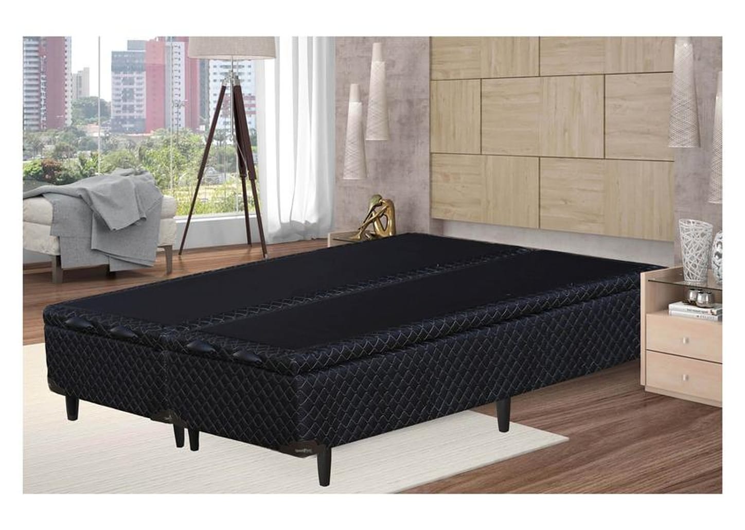 Base Cama Box Queen Umaflex Bipartido 30x158x198cm Facility
