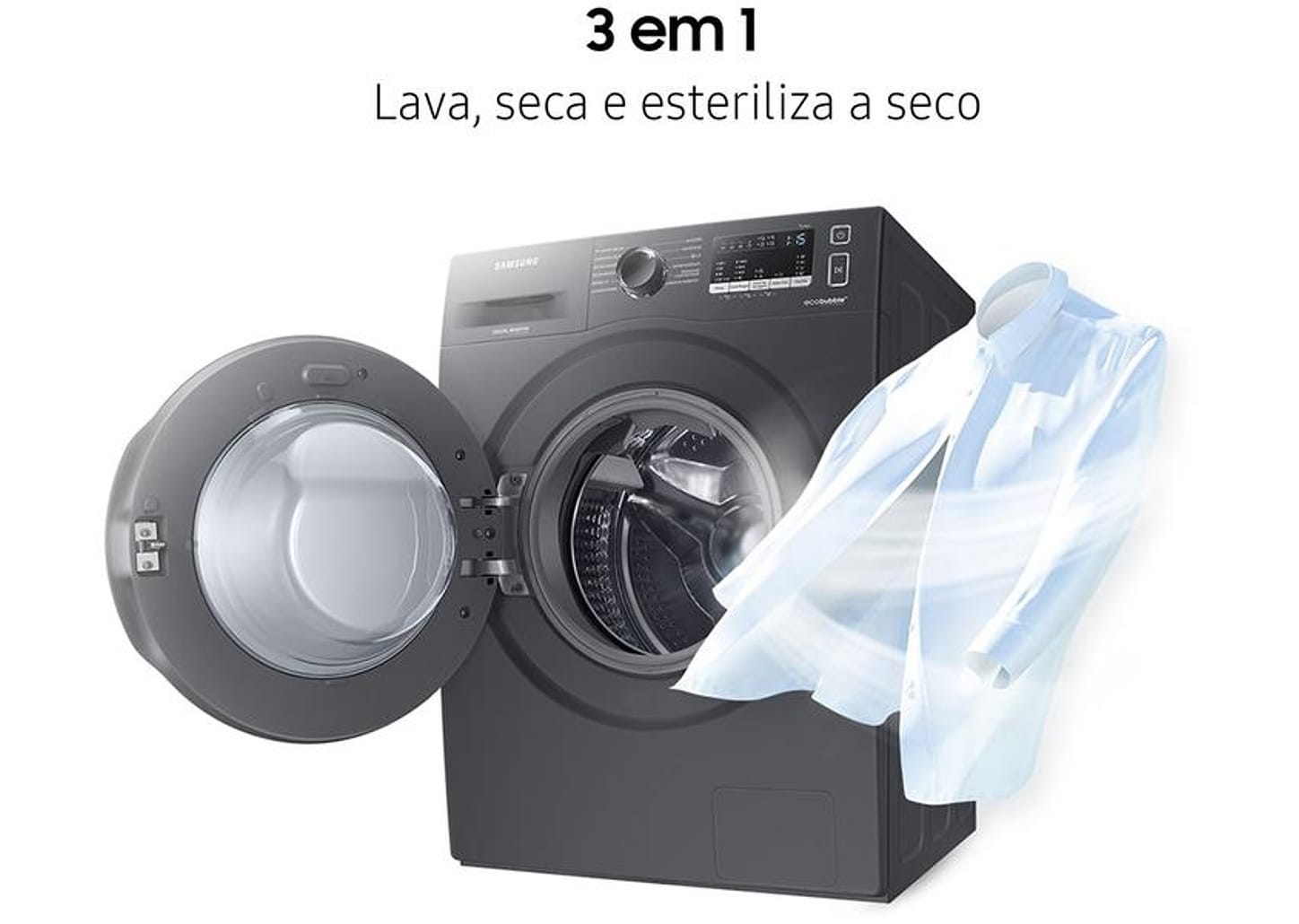 Lava e Seca Samsung 11kg WD11A4453 - Inverter 3 em 1 Água Quente e Fria