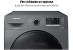 Lava e Seca Samsung 11kg WD11A4453 - Inverter 3 em 1 Água Quente e Fria