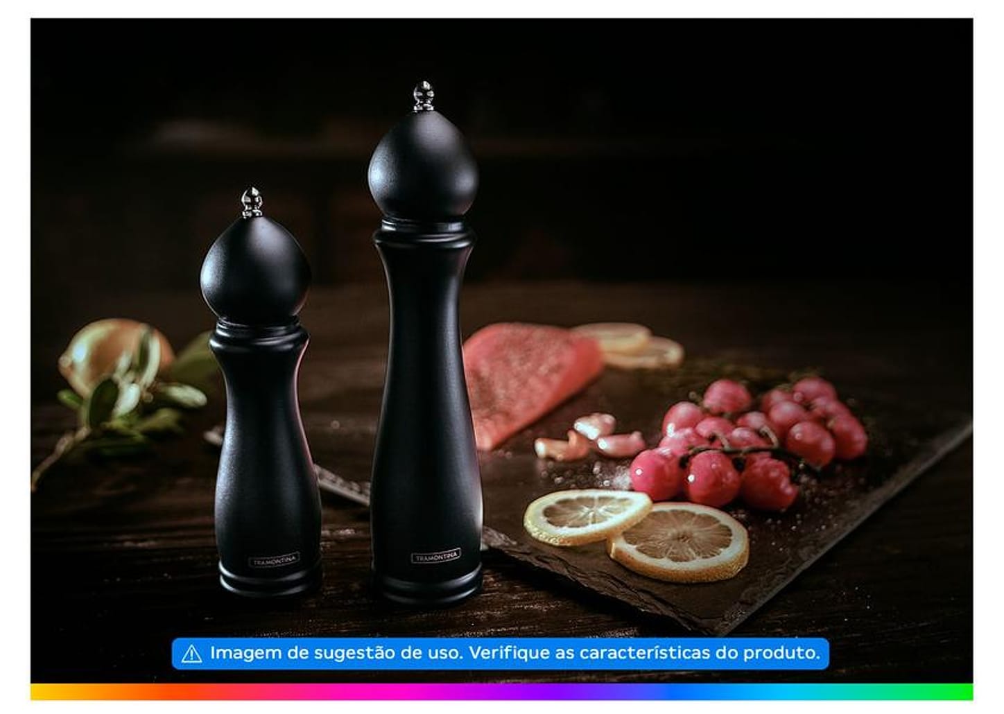 Moedor de Sal e Pimenta de Madeira Tramontina - Churrasco Black