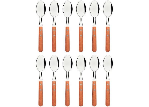 Jogo de Colher Tramontina Dynamic Castanho e Prata 12 Peças