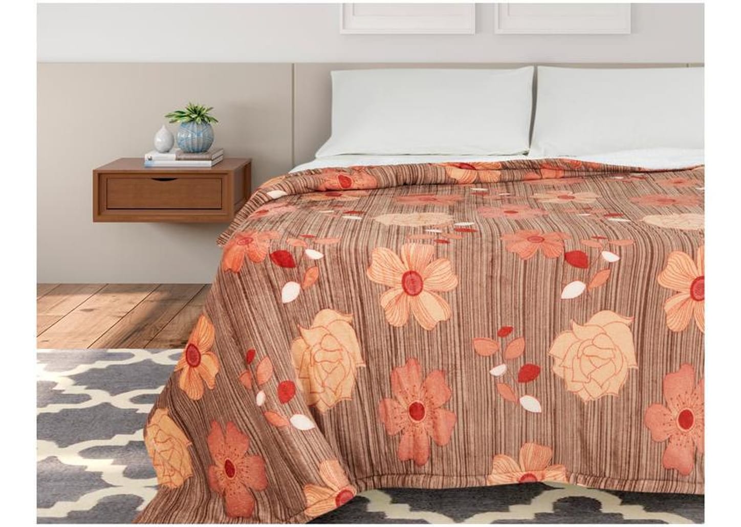 Cobertor Casal Jolitex de Microfibra Sherpa Abrantes Marrom