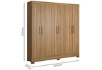 Guarda-roupa Casal 6 Portas 3 Gavetas - Demóbile Prático