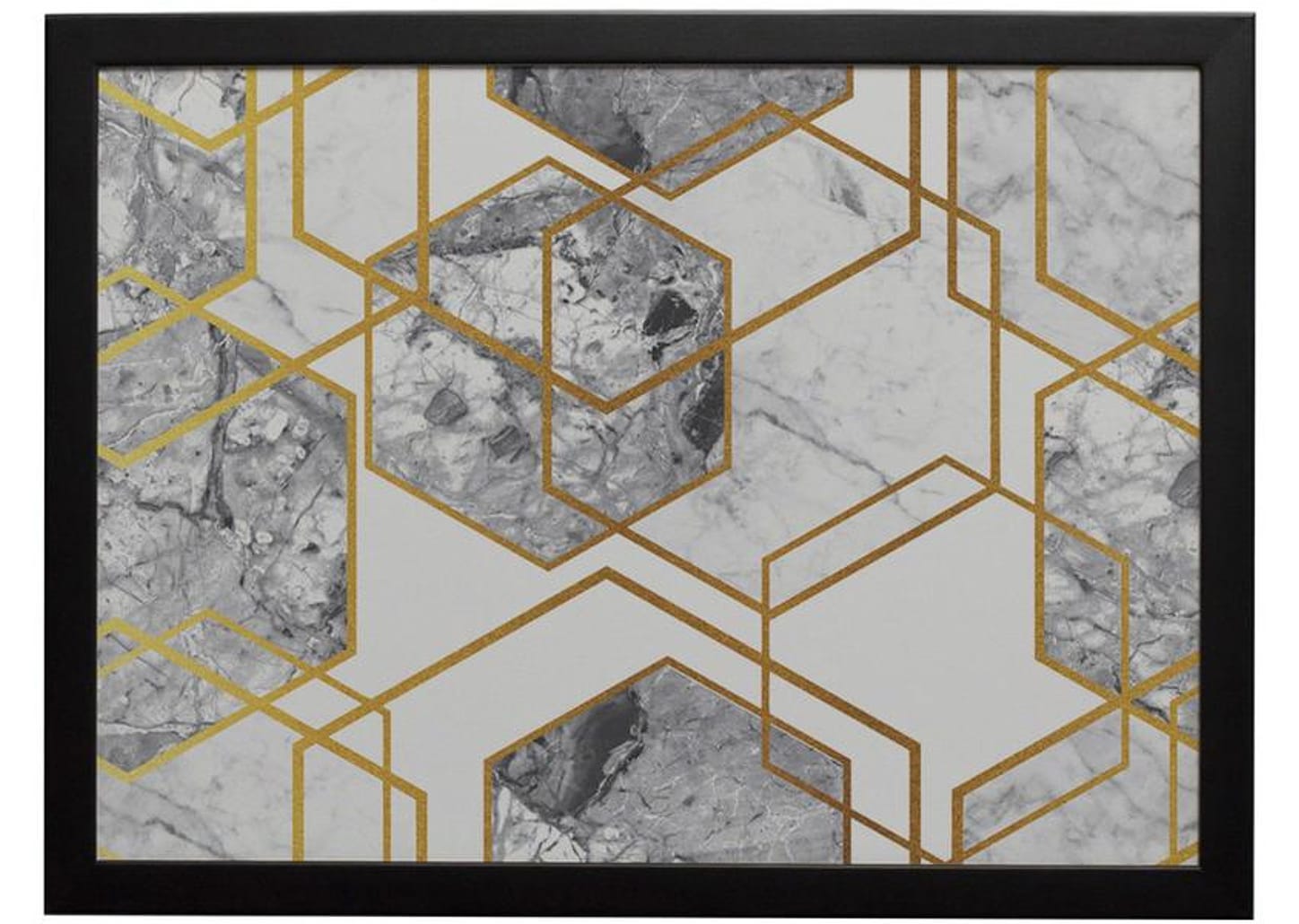 Quadro Decorativo Beauty Fashion Mármore Hexagonal 35x47cm Design Up Living