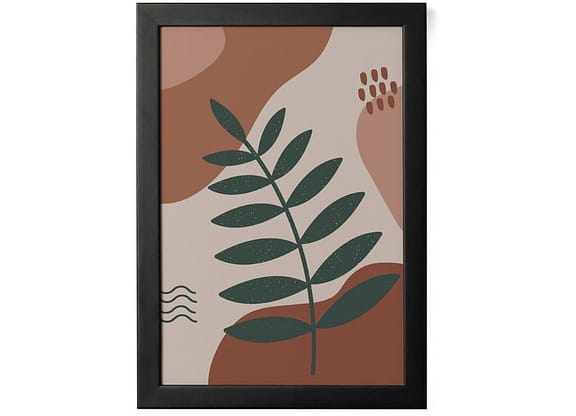 Quadro Decorativo Mid Century Folha 25x35cm - Design Up Living