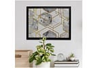 Quadro Decorativo Beauty Fashion Mármore Hexagonal 35x47cm Design Up Living