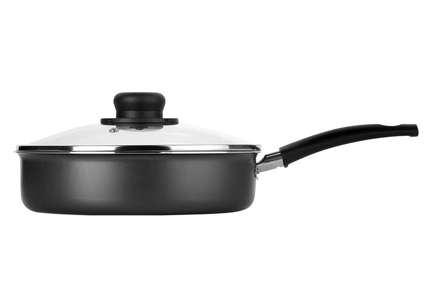 Frigideira Antiaderente Multiflon de Alumínio com Tampa Gourmet Cinza 22cm