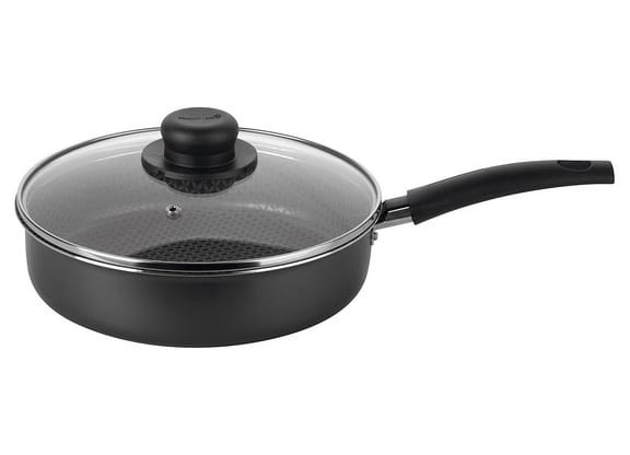 Frigideira Antiaderente Multiflon de Alumínio com Tampa Gourmet Cinza 24cm