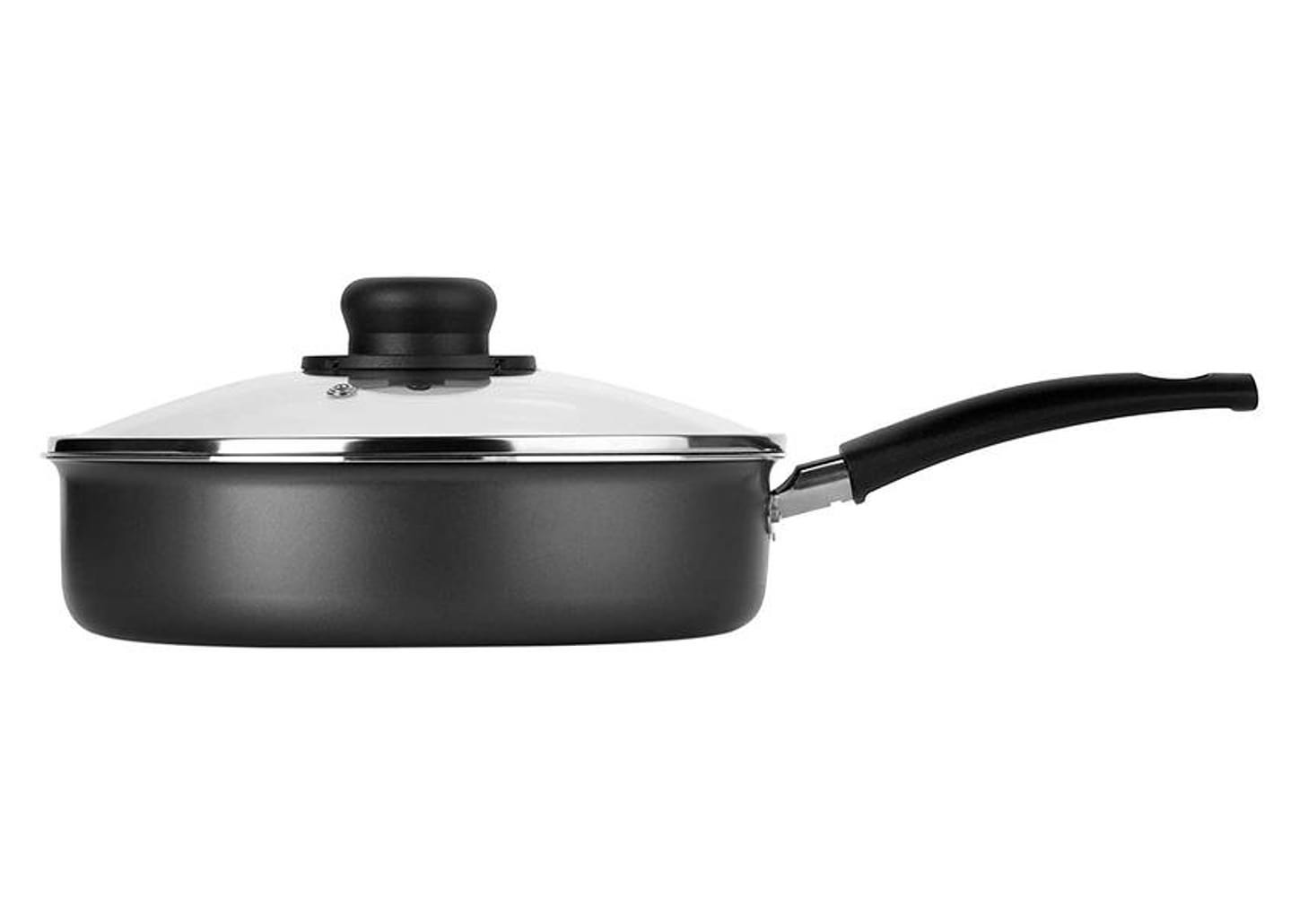 Frigideira Antiaderente Multiflon de Alumínio com Tampa Gourmet Cinza 24cm