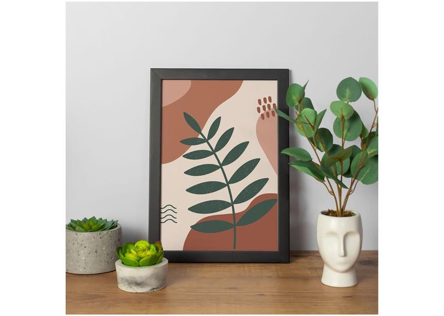 Quadro Decorativo Mid Century Folha 25x35cm - Design Up Living
