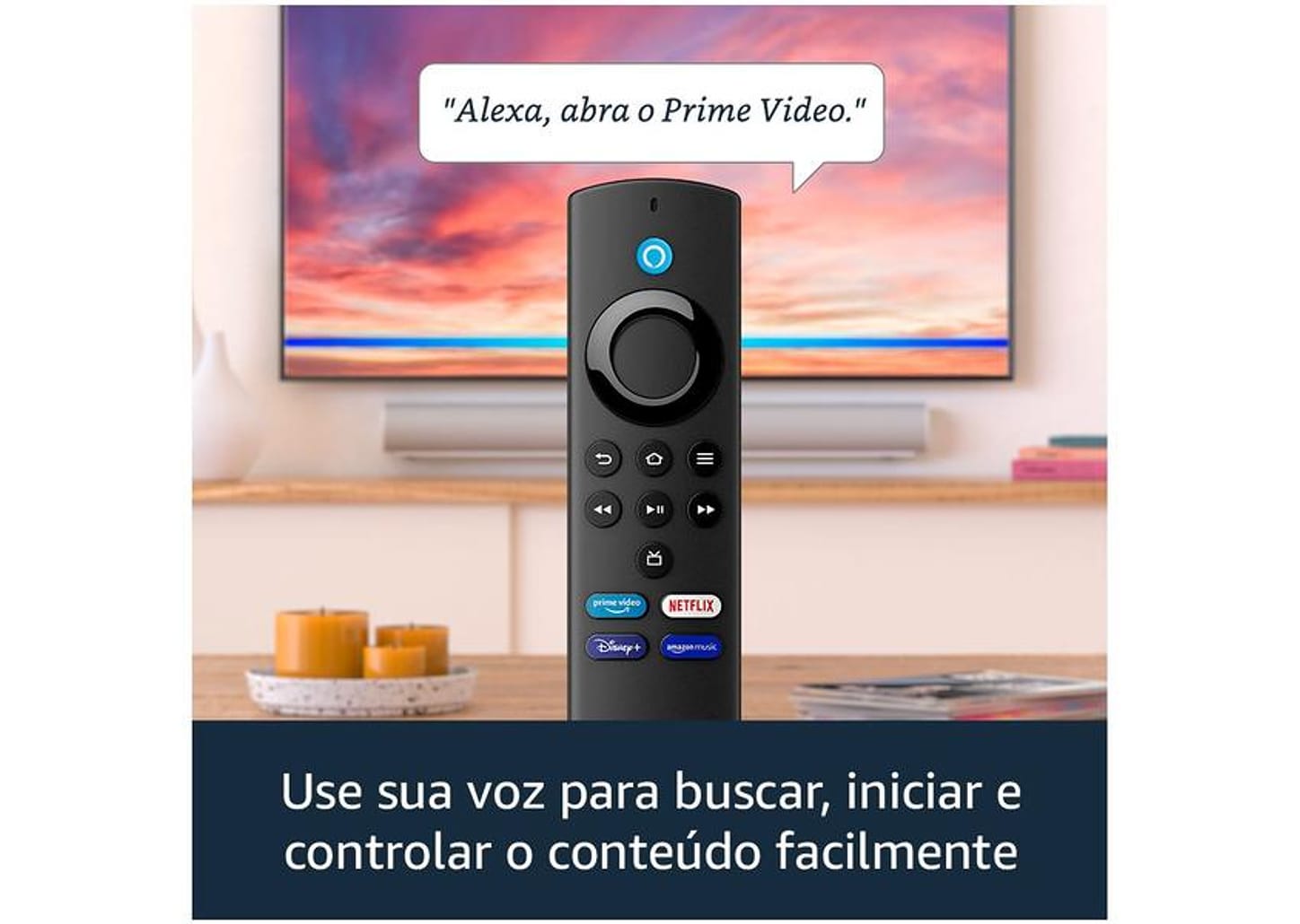 Aparelho de Streaming Amazon Fire TV Stick Lite - Full HD com Controle Remoto