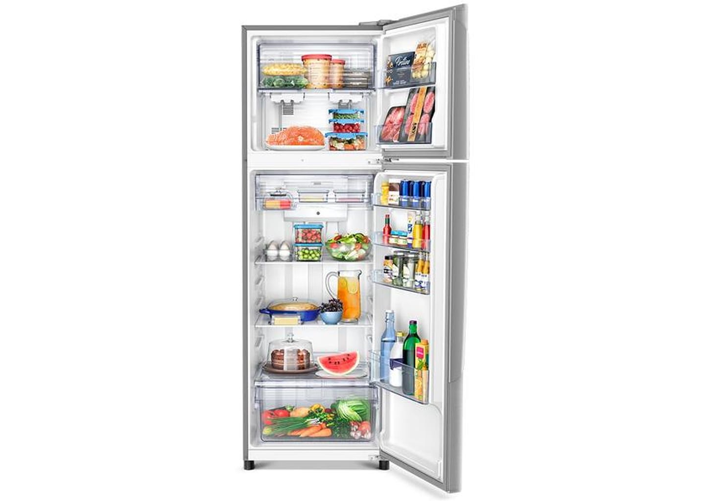 Geladeira/Refrigerador Panasonic Frost Free Duplex - Aço Escovado 387L Top Freezer BT41X